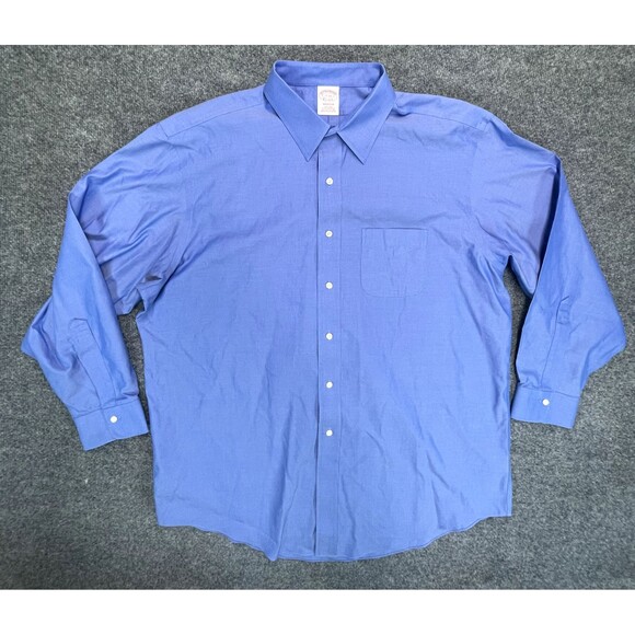 Brooks Brothers Button Up Madison Mens 17/34 Blue  Supima Cotton Non-iron - Picture 2 of 7